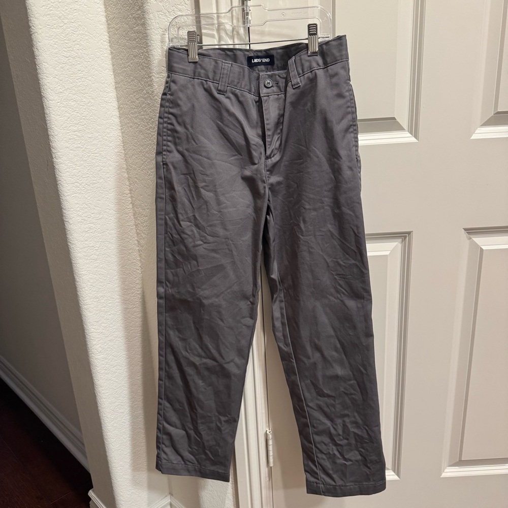 Lands’ End Boys Gray Chino Pants Size 12